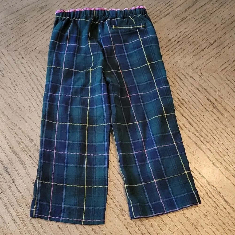 3T girls Ralph Lauren plaid pants 💚💗